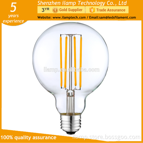 ilamptech G95 4w 6w led bulb, led globe lamp 120v e26 led light bulb, G125 E27 8W LED bulb